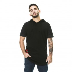 T-shirt homme H'echbone Paris Noir a capuche