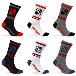 	 Lot de 6 Paires de Chaussettes Tennis homme- FG/1/TENX6/AS1/AB - N°1