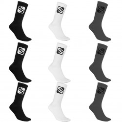  	 Lot de 9 Paires de Chaussettes Tennis homme assorties - FG/1/TENX9/BAS/A