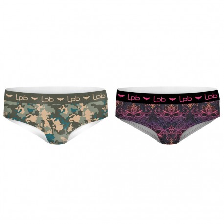 Lot de 2 Boxers femme Camouflage