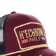 Casquette homme H'echbone Capt Bordeaux avec filet