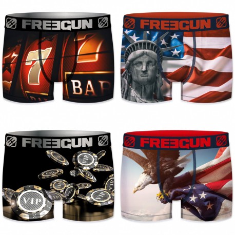 Lot de 4 Boxers homme American Games US - FG/1/BM/PK4/A18B
