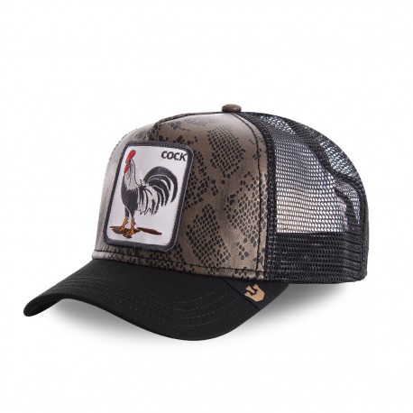 Casquette Baseball Goorin Bros Cock Cuir et Noir