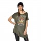 Robe Col V manches courtes