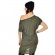 Robe Col V manches courtes
