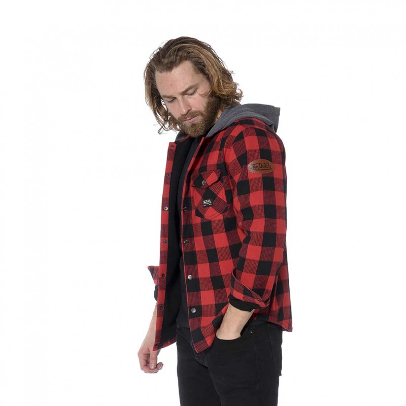 Chemise carreaux on sale capuche homme