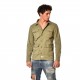 Veste homme militaire confort broderie devant et imprimé dos