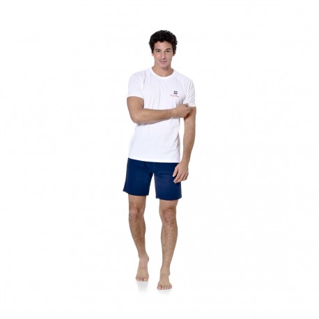 Ensemble pyjama court homme avec t-shirt col V Dom