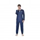 Ensemble pyjama long homme t-shirt col tunisien Vintage