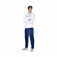 Ensemble pyjama long homme t-shirt col rond bicolore