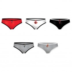 Lot de 5 slips fille en coton assortis