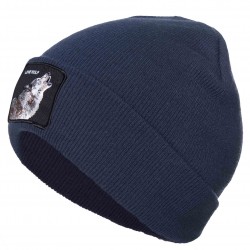 Bonnet Goorin Bros Patch Wolf Bleu Marine