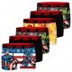 Lot de 6 Boxers garçon Captain America VS Iron Man