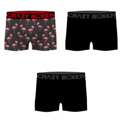 Boxer homme coton Bio Gots Flamant Noël - CB/1/BCBX3/MFL