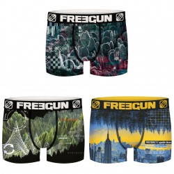 Lot de 3 Boxers garçon Polyester recyclé Landscape