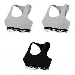Lot de 3 Brassières coton femme Uni - UMB/2/BRACX3/A1