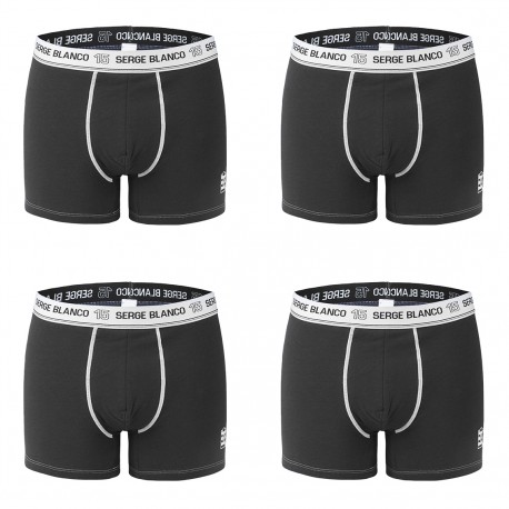 Lot de 4 Boxers coton homme Uni - SER/1BCX4/CLASS/N