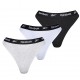 Lot de 3 Tangas femme taille haute en coton Lotty