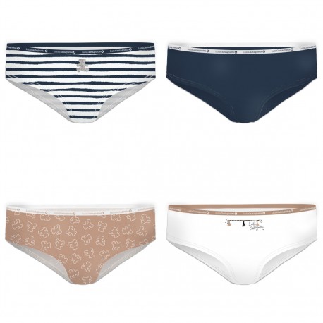 Lot de 4 boxers femme en coton