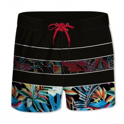 Boardshort court  homme ceinture demi élastiquée