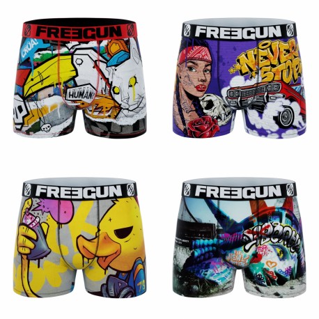 Lot de 4 Boxers homme Street Art - FG/1/BM/PK4/A26A