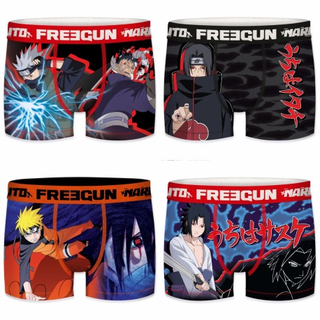 Lot de 4 Boxers homme Naruto Shippuden - FGNS/1/BM/PK4/03
