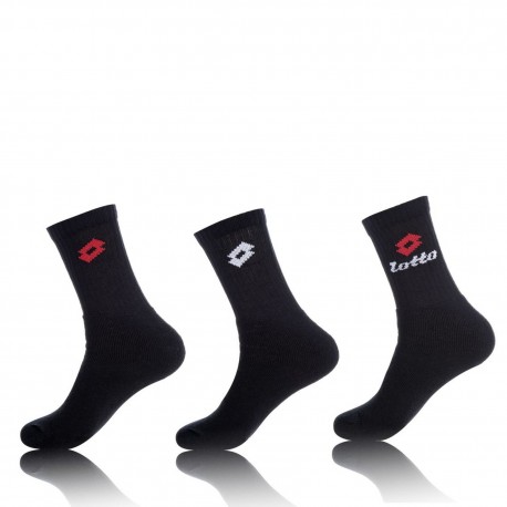 Lot De 3 Chaussettes Homme Tennis Lotto Noires