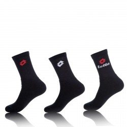 Lot de 3 apires de chaussettes Homme Tennis Lotto Noires