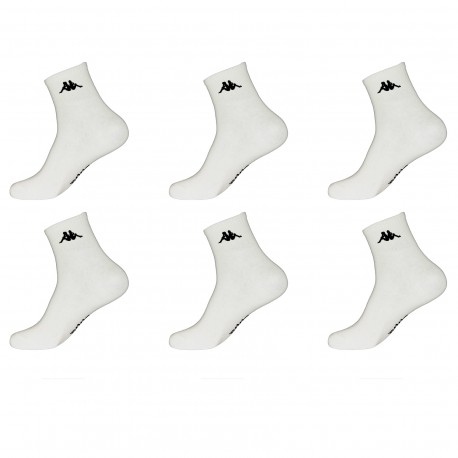 Lot De 6 Paires De Low Cuts Kappa Blanc Taille 39/42