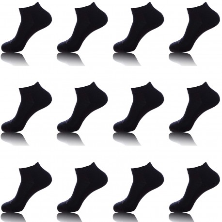 Lot De 12 Paires De Low Cuts Kappa Noir Taille 39/42