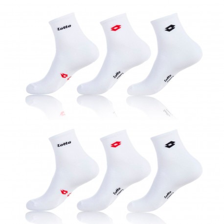 Lot De 6 Paires De Lowcut Lotto Blanc 43/46