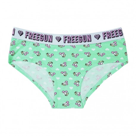 Boxer fille en coton Cerise