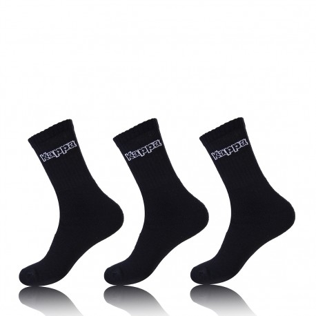 Lot de 3 paires de chaussettes coton homme Kappa Noir