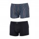 Boxer Homme Noir Rayé Et Noir Uni