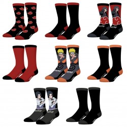 Lot de 8 paires de chaussettes Naruto Shippuden Homme