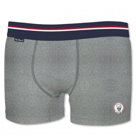 Boxer Coton Homme Mister Marcel Uni Gris