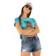 Crop top Tie and Dye femme en coton Tika