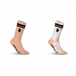 Lot de 2 paires de tennis uni et Tie and Dye