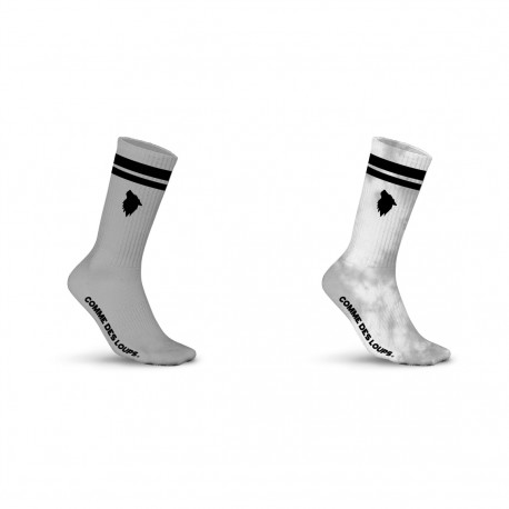 Lot de 2 paires de tennis uni et Tie and Dye