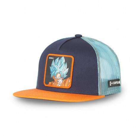 Casquette snapback  visière plate avec filet Dragon Ball Super Goku