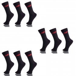 Lot de 9 paires de chaussettes noires NEWBALANCE