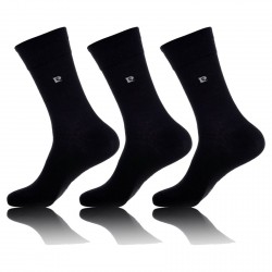 Lot de 3 paires de chaussette homme logo Pierre Cardin Noir