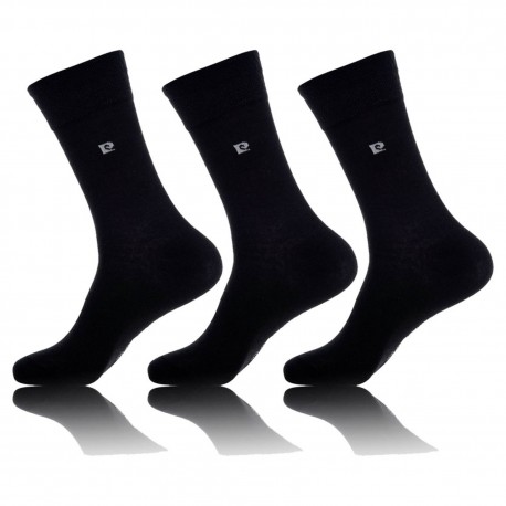Lot de 3 paires de chaussette homme logo Pierre Cardin Noir