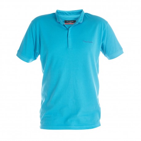 Polo Pierre Cardin Col Mao Bleu Ciel