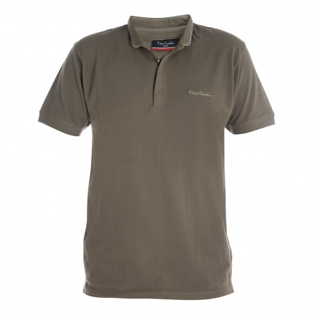 Polo Pierre Cardin Col Mao Kaki