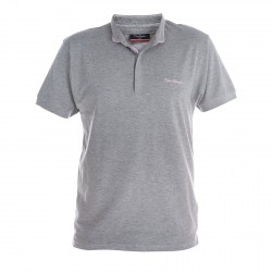Polo Pierre Cardin Col Mao Gris Chiné