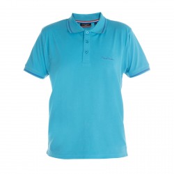 Polo Pierre Cardin Bleu Ciel Col Liseret Bleu