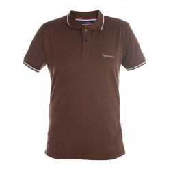 Polo Pierre Cardin Marron Liseret Blanc