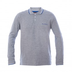 Polo Homme Uni Gris Chiné PIERRE CARDIN
