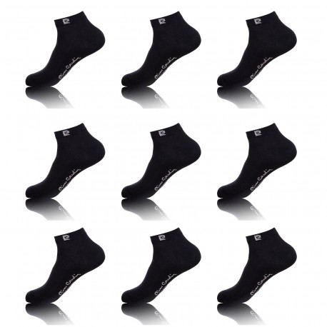 Lot de 9 Chaussettes Tige Court Homme Pierre Cardin Noires